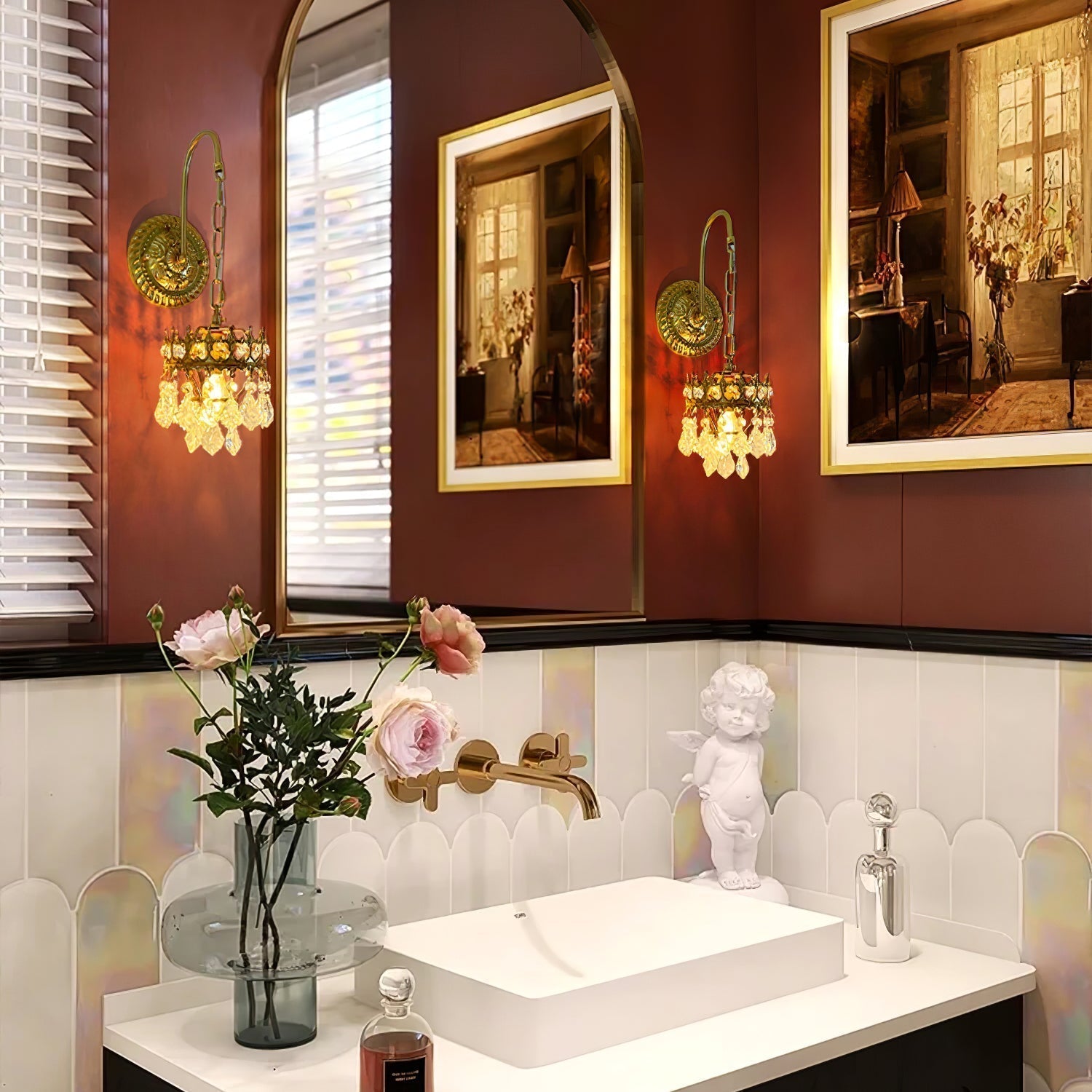 Crystal Crown Sconce - Lamp Outdoor