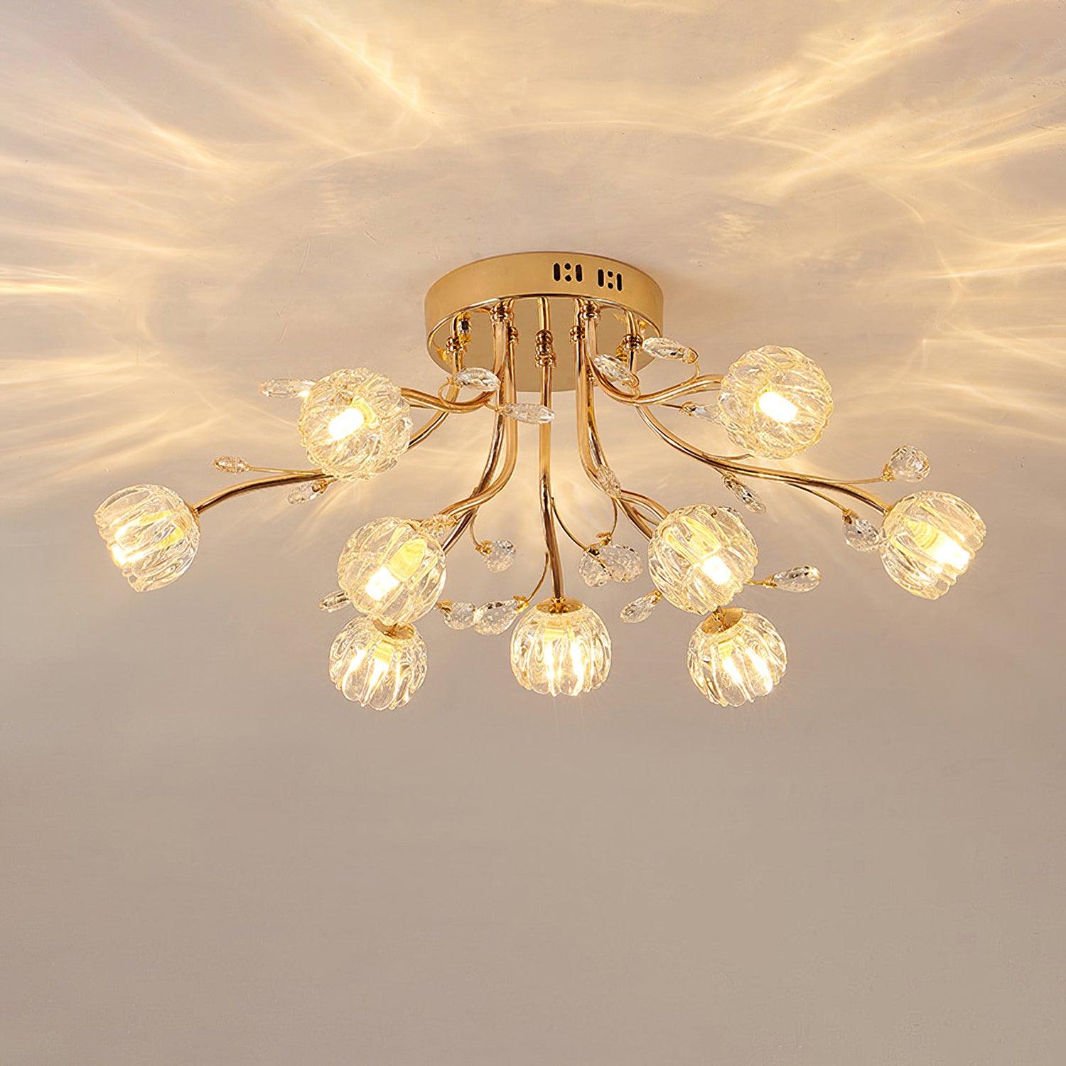 Crystal Flower Ceiling Light - Lamp Outdoor