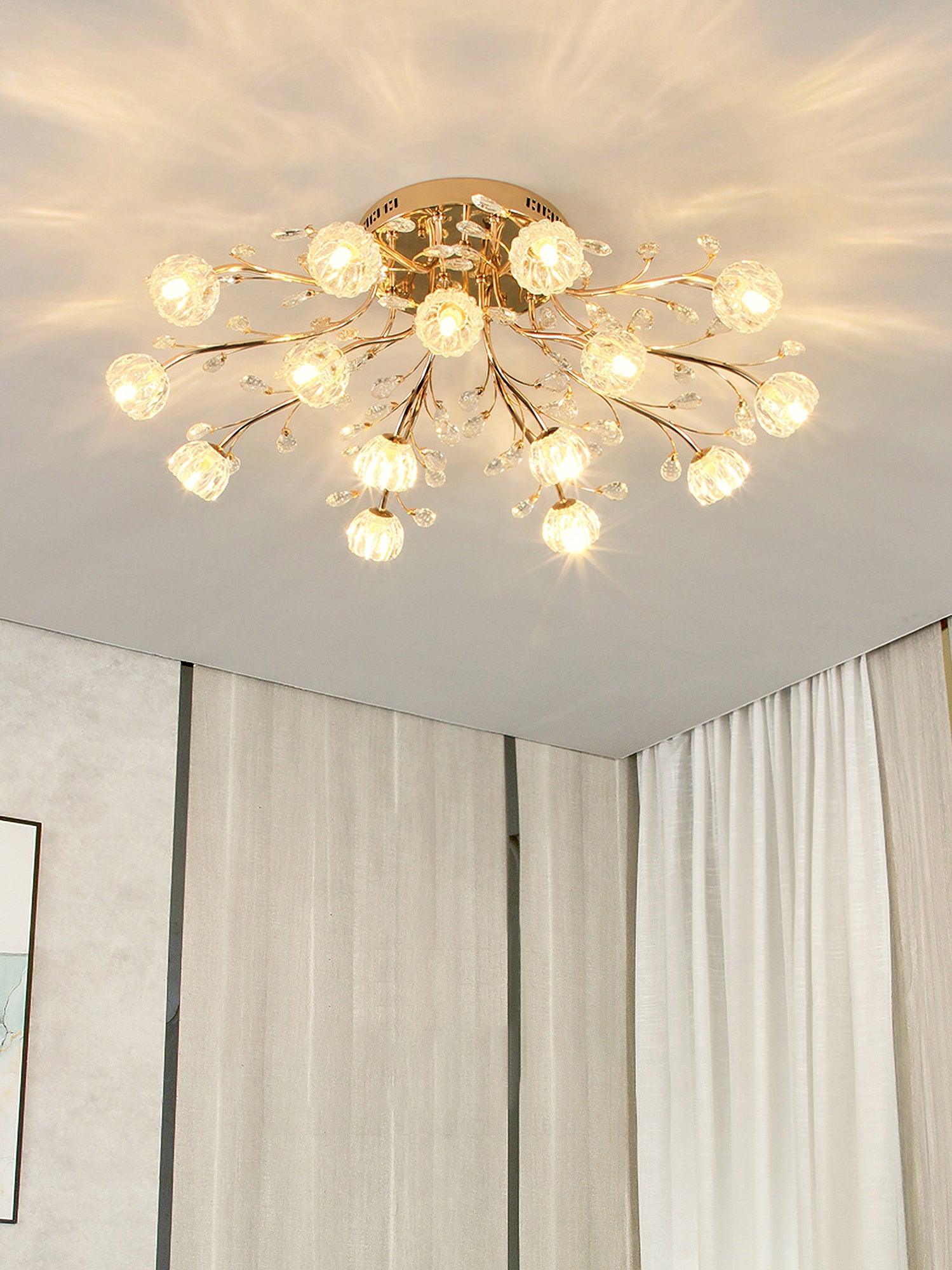Crystal Flower Ceiling Light - Lamp Outdoor