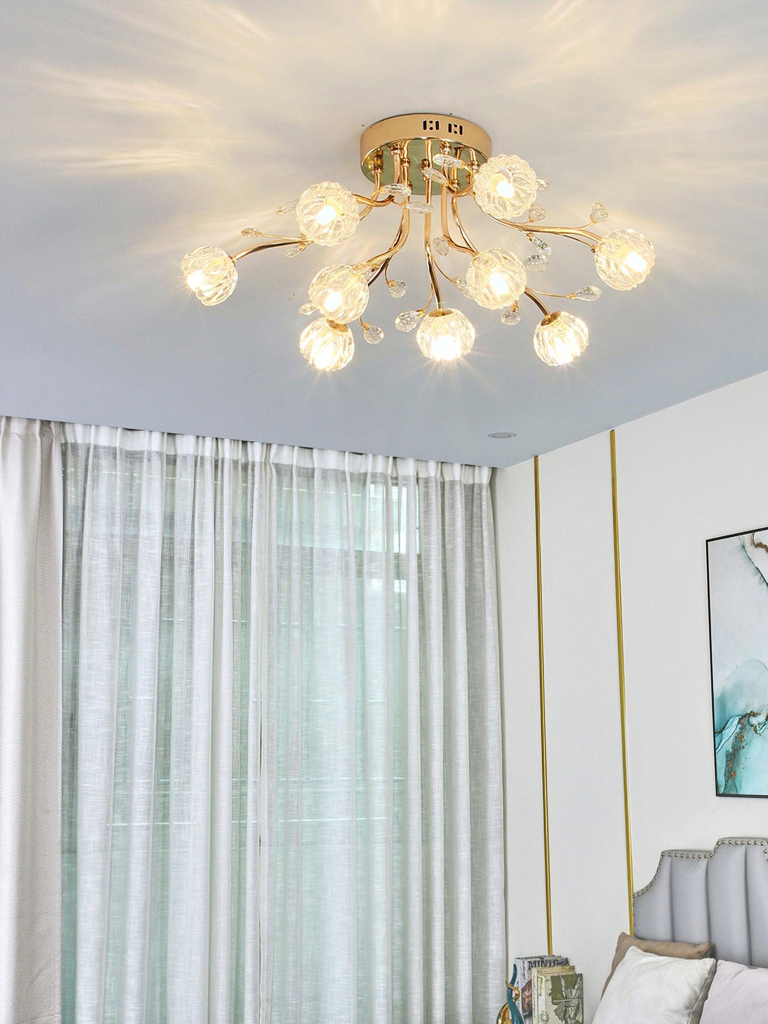 Crystal Flower Ceiling Light - Lamp Outdoor
