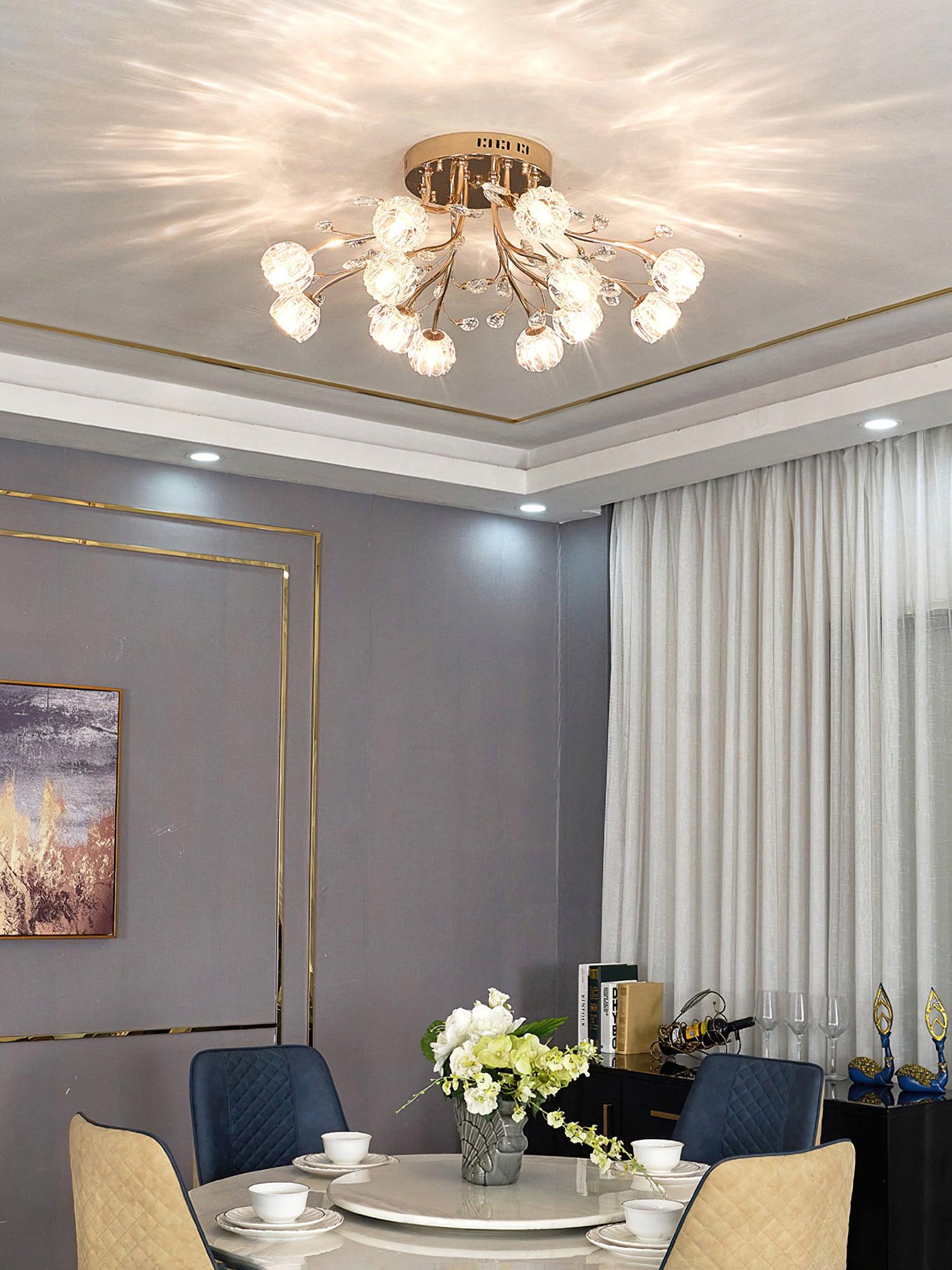 Crystal Flower Ceiling Light - Lamp Outdoor