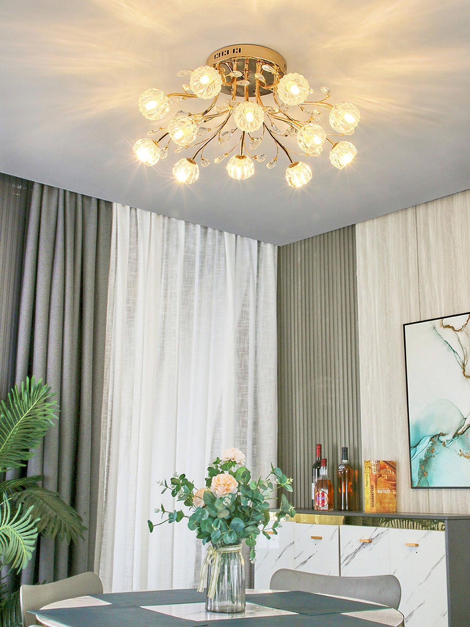 Crystal Flower Ceiling Light - Lamp Outdoor