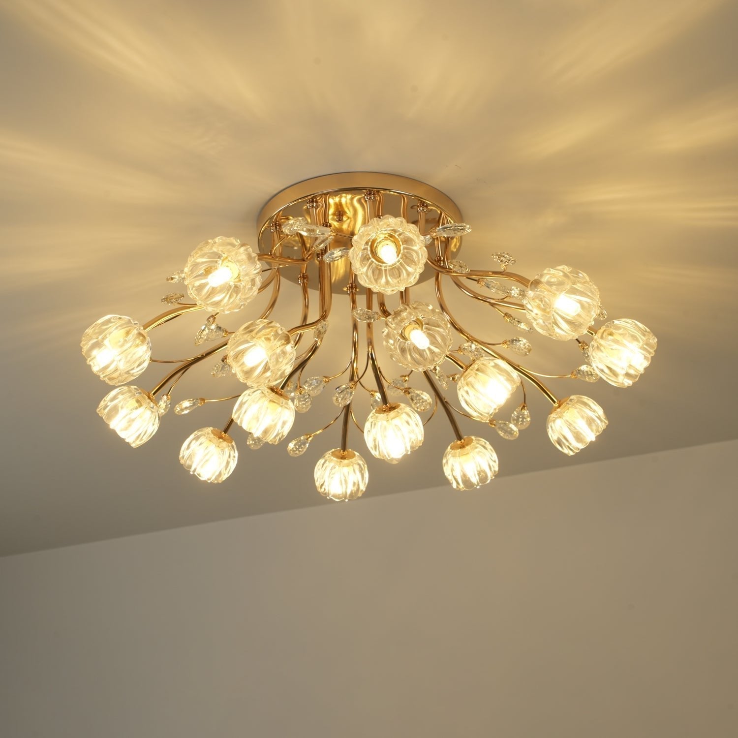 Crystal Flower Ceiling Light - Lamp Outdoor