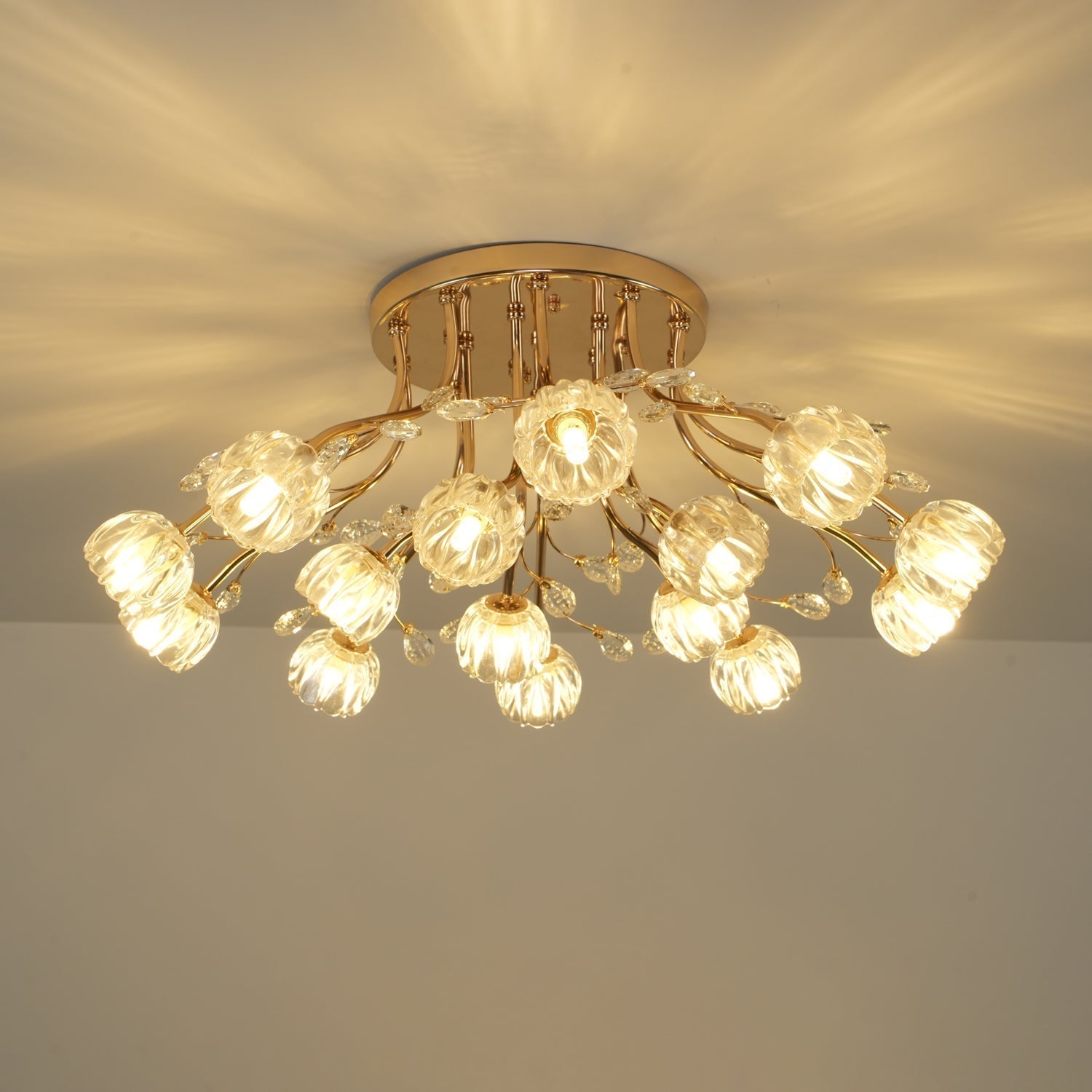 Crystal Flower Ceiling Light - Lamp Outdoor