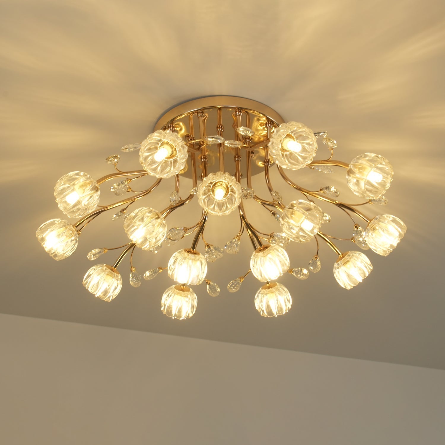 Crystal Flower Ceiling Light - Lamp Outdoor