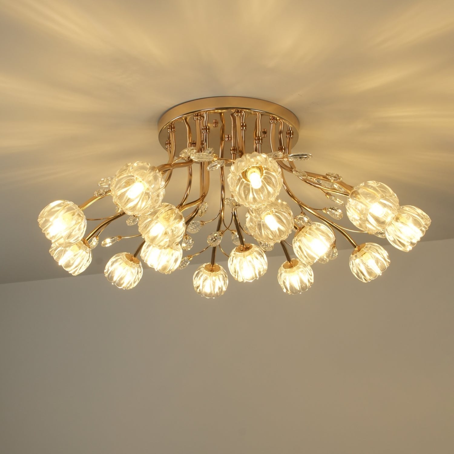 Crystal Flower Ceiling Light - Lamp Outdoor
