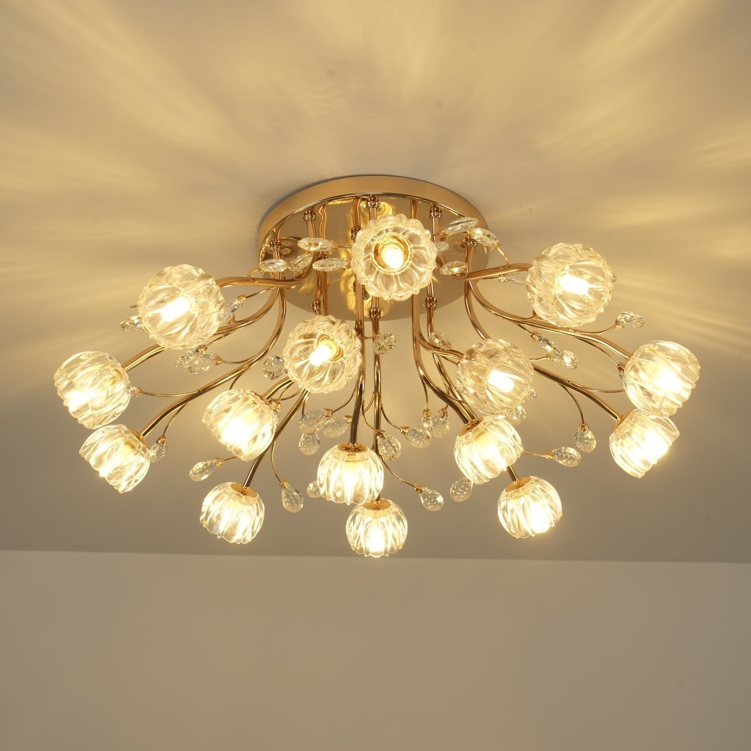 Crystal Flower Ceiling Light - Lamp Outdoor