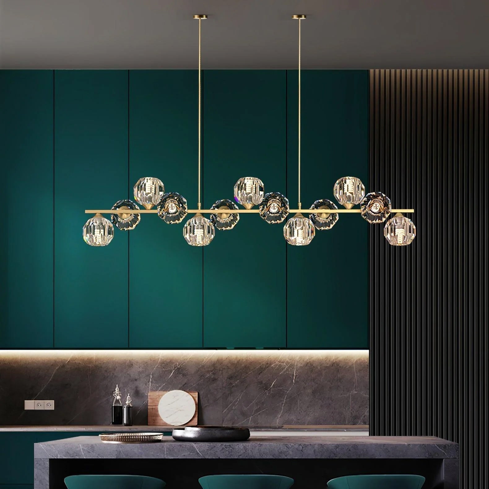 Crystal Glass Ball Chandelier - Lamp Outdoor