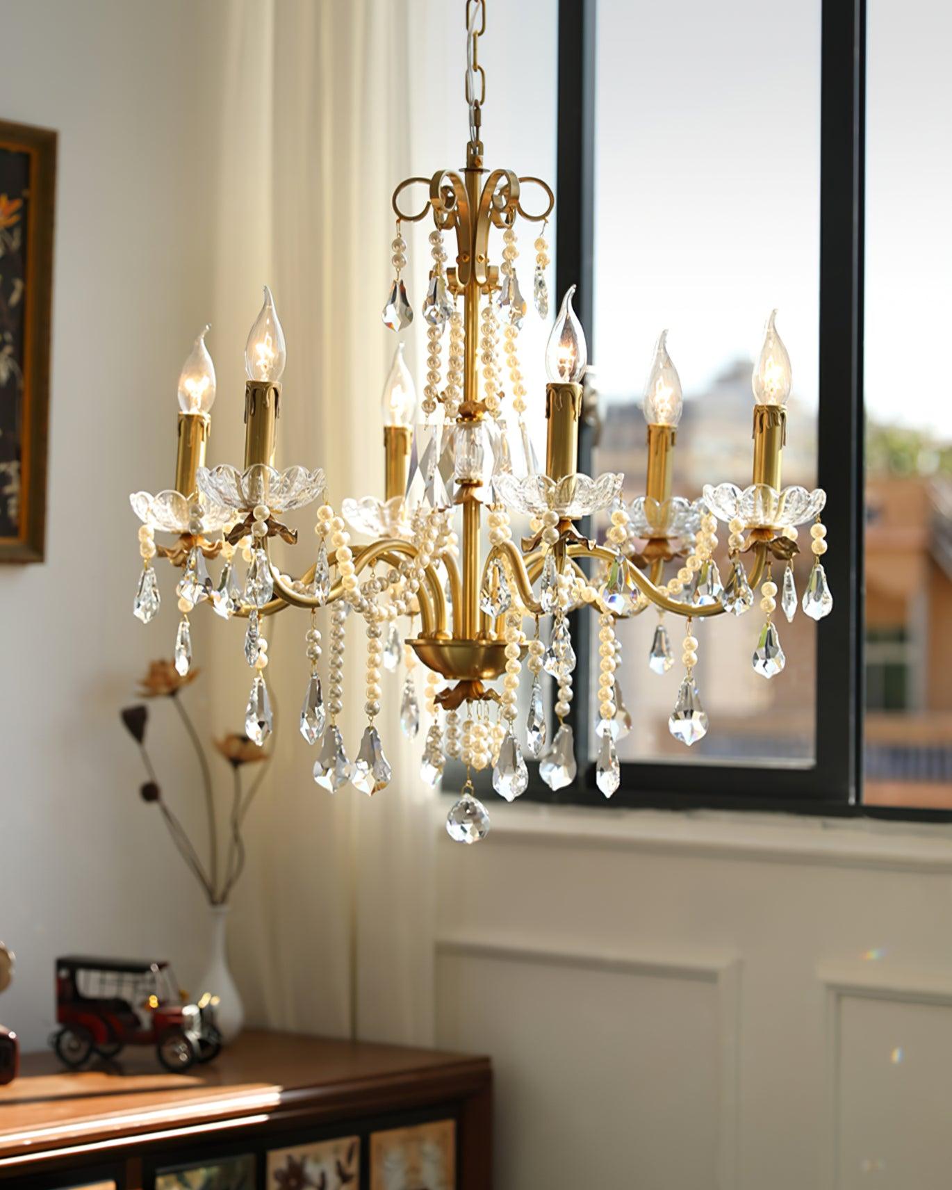 Crystal Pearl Chandelier - Lamp Outdoor