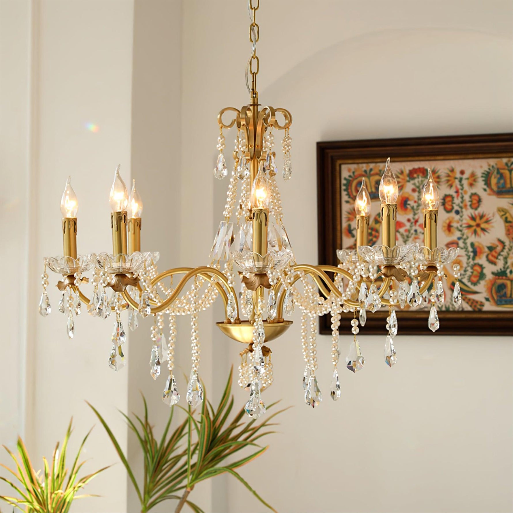 Crystal Pearl Chandelier - Lamp Outdoor