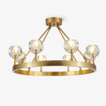 Syzorisra Modern Crystal Brass Chandelier - Lamp Outdoor