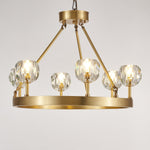 Syzorisra Modern Crystal Brass Chandelier - Lamp Outdoor