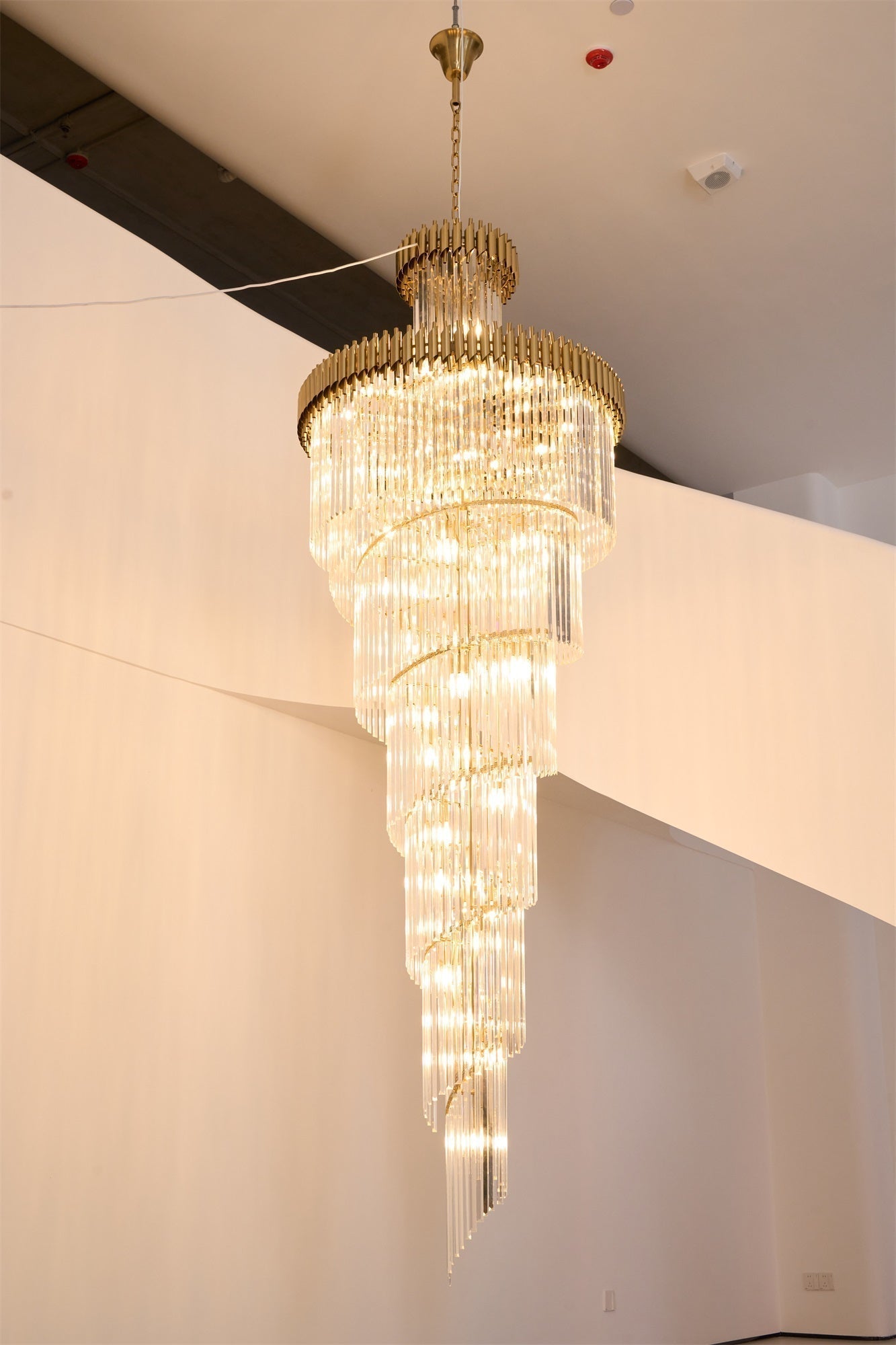 Eurmirila Crystal Spiral Chandelier - Lamp Outdoor