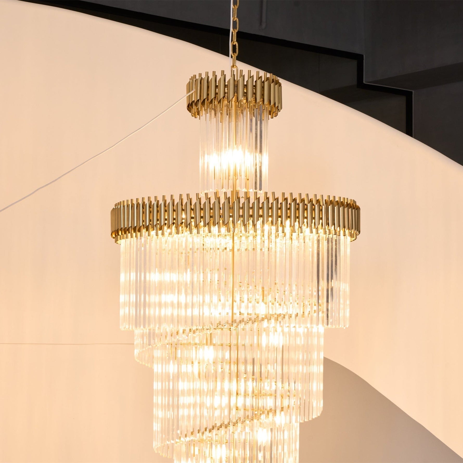 Eurmirila Crystal Spiral Chandelier - Lamp Outdoor