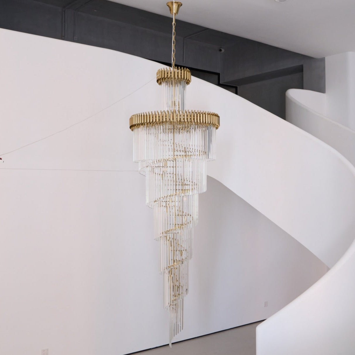Eurmirila Crystal Spiral Chandelier - Lamp Outdoor
