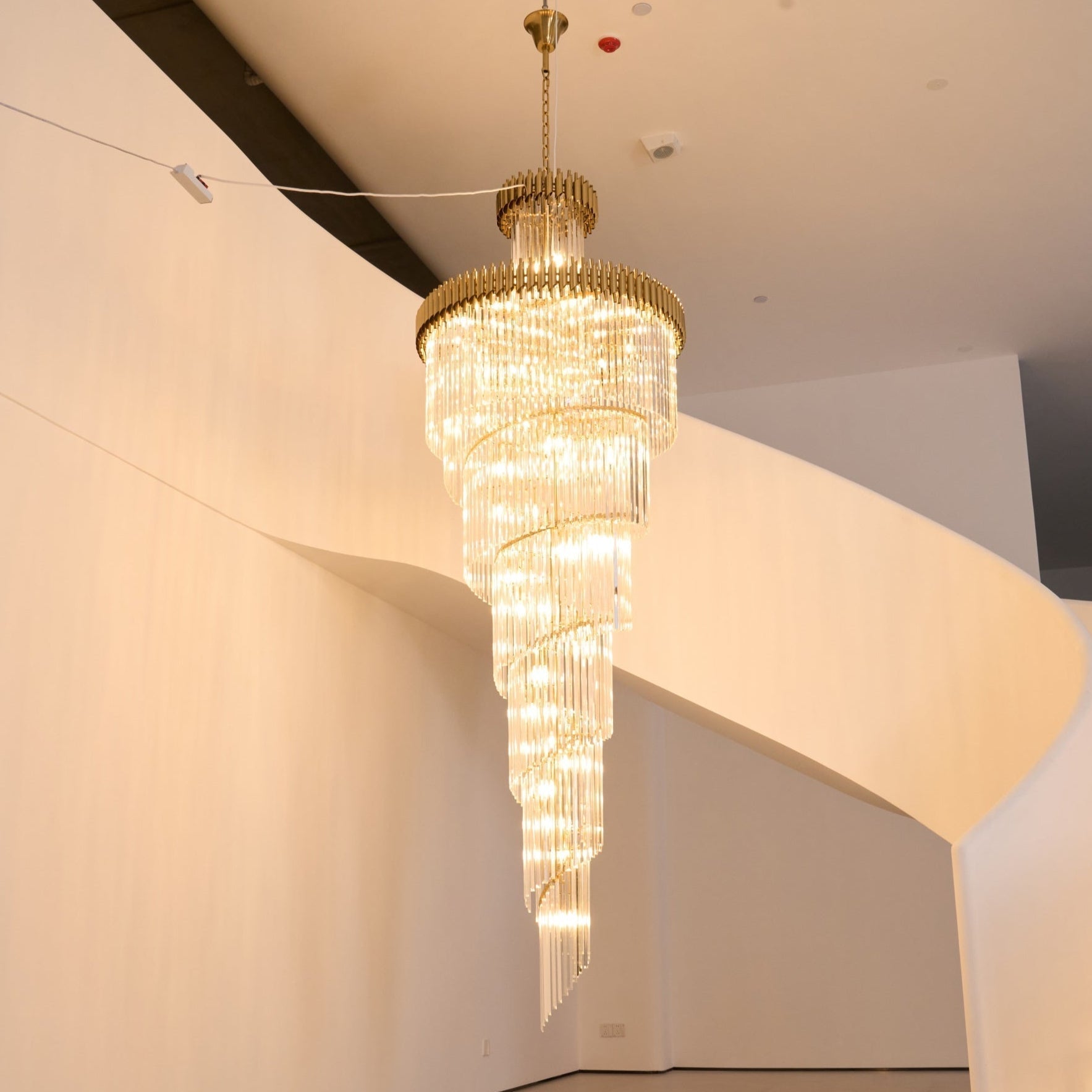 Eurmirila Crystal Spiral Chandelier - Lamp Outdoor