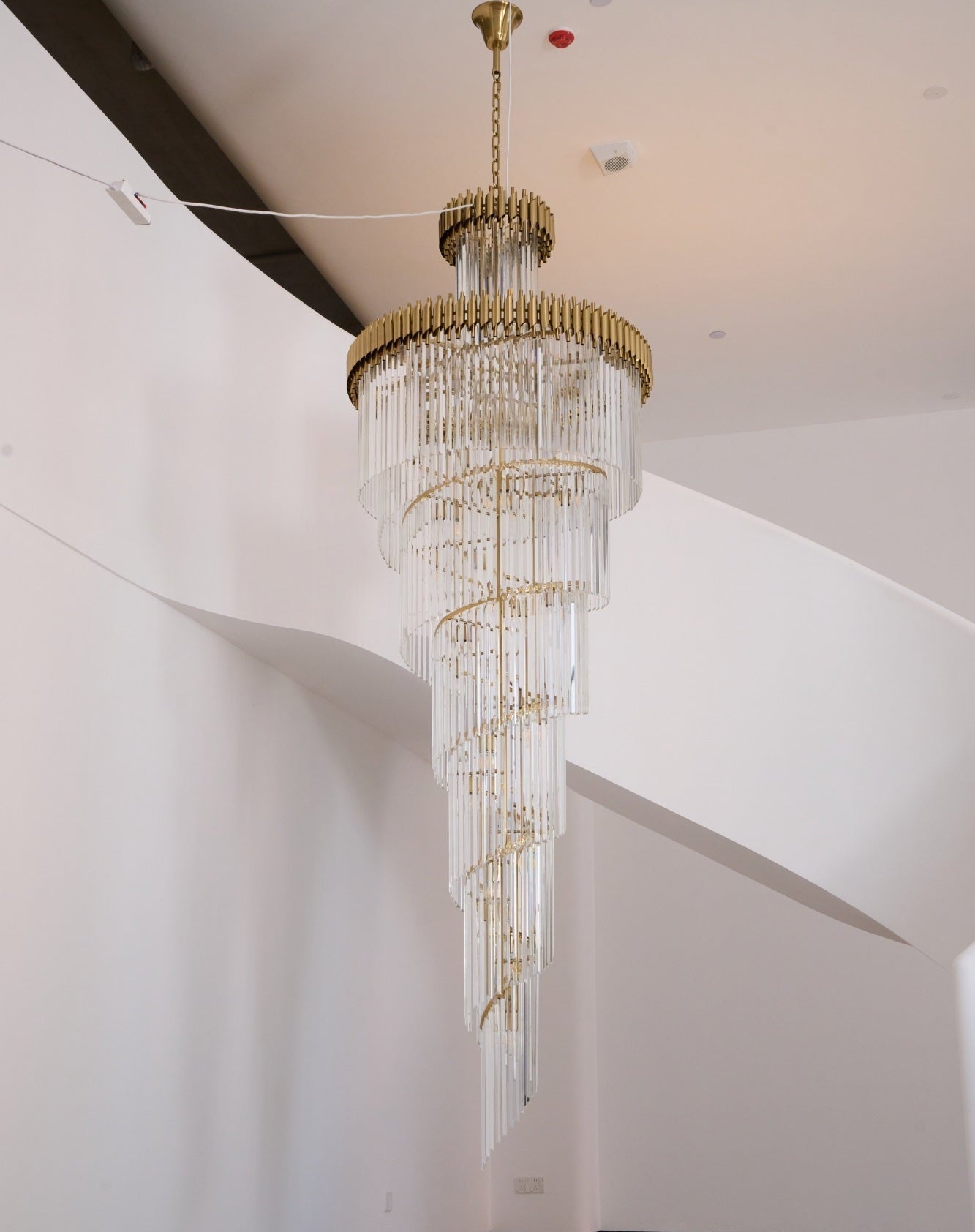 Eurmirila Crystal Spiral Chandelier - Lamp Outdoor