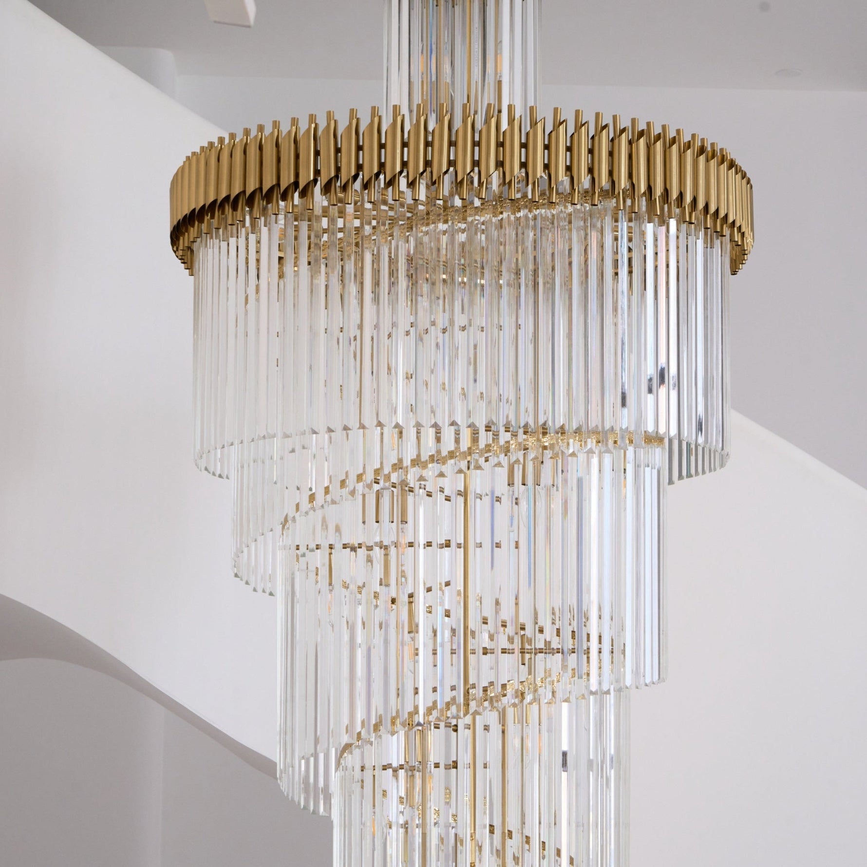 Eurmirila Crystal Spiral Chandelier - Lamp Outdoor