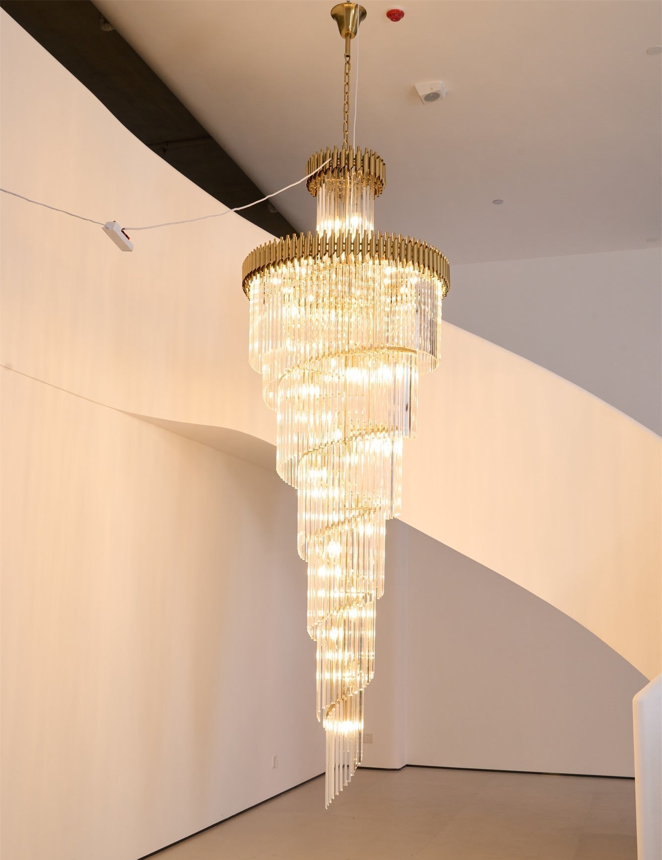 Eurmirila Crystal Spiral Chandelier - Lamp Outdoor