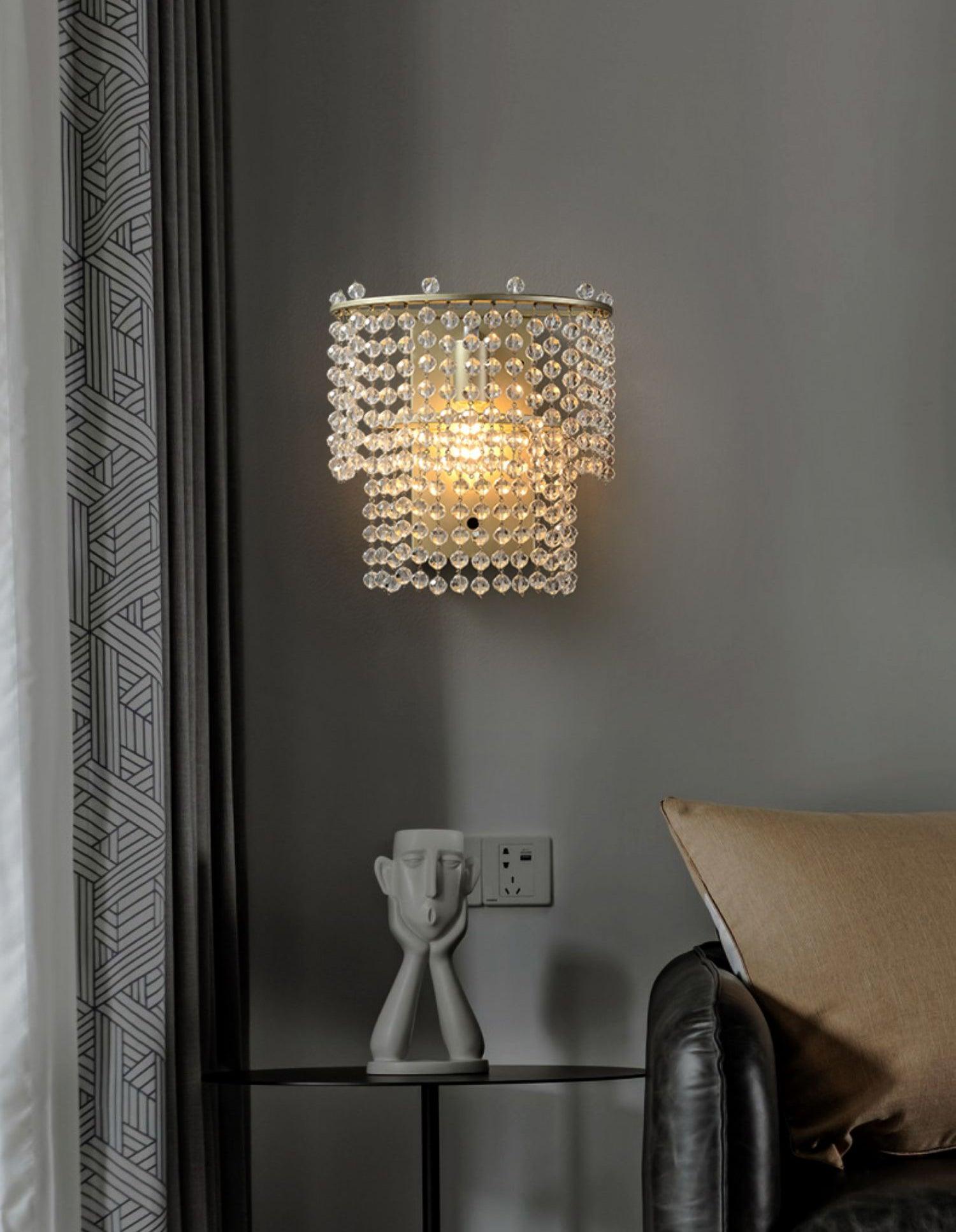 Crystal Waterfall Wall Light - Lamp Outdoor