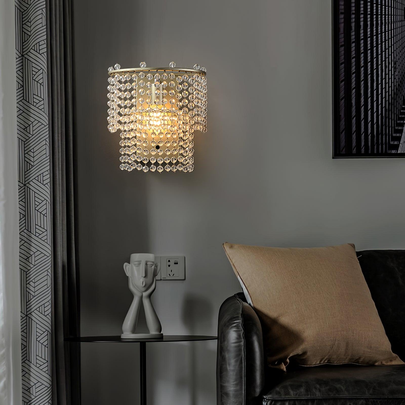 Crystal Waterfall Wall Light - Lamp Outdoor
