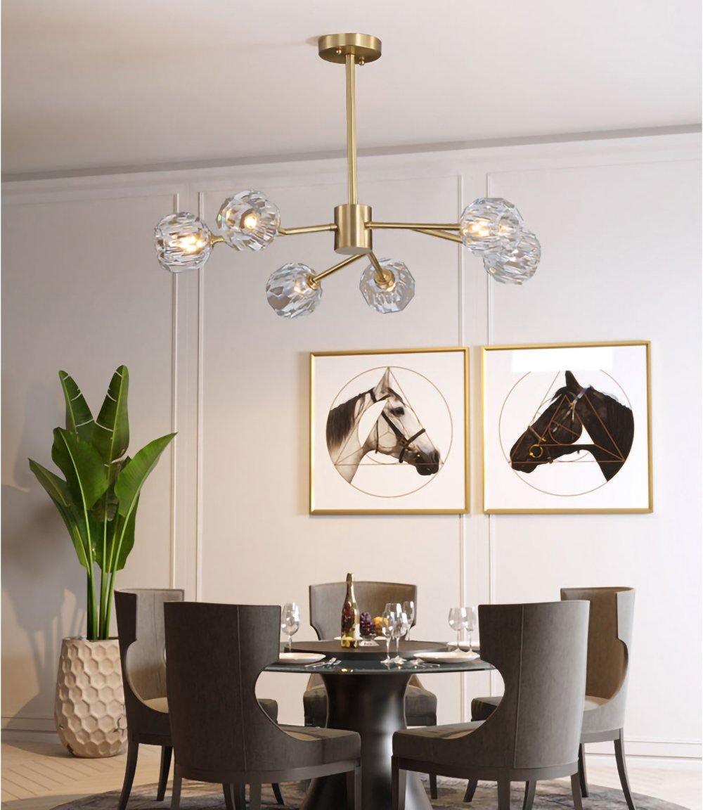 Crystal Ball Round Cluster Chandelier - Lamp Outdoor