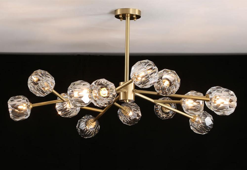 Crystal Ball Round Cluster Chandelier - Lamp Outdoor
