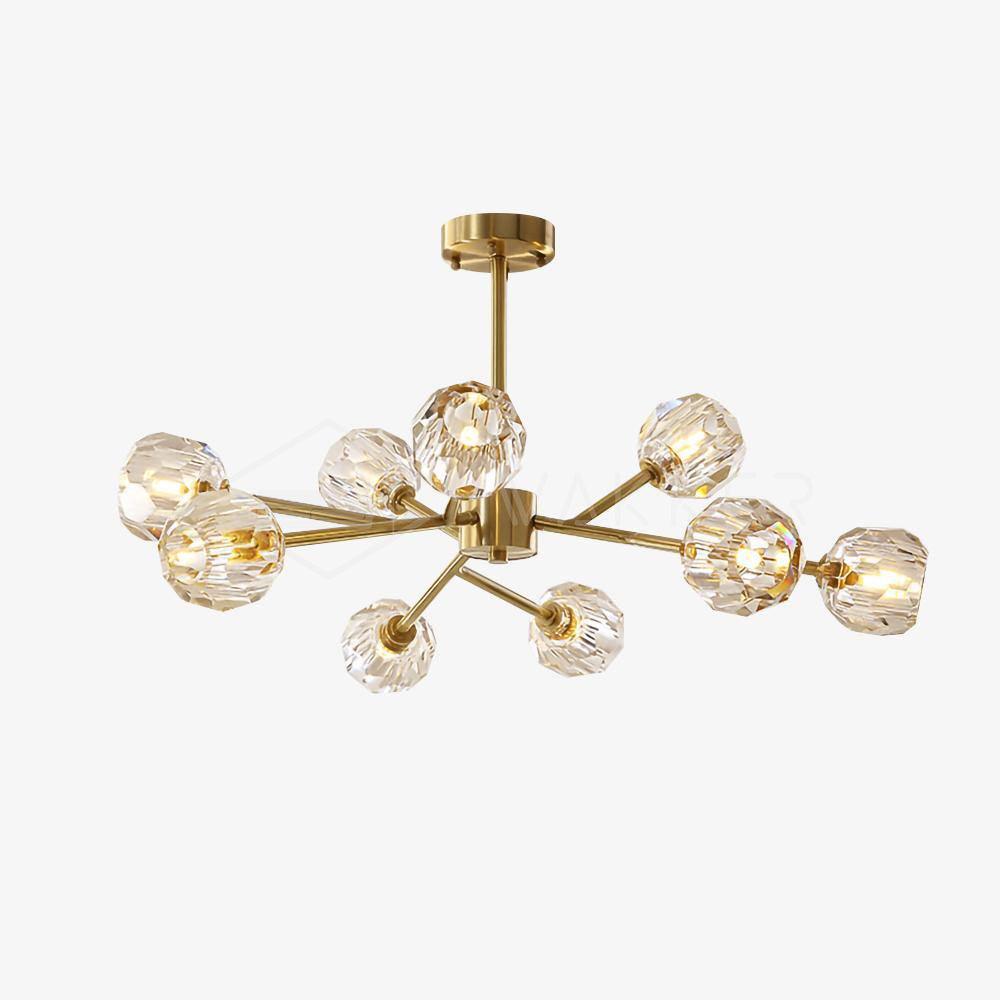 Crystal Ball Round Cluster Chandelier - Lamp Outdoor