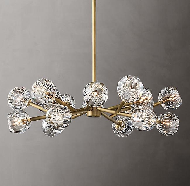 Crystal Ball Round Cluster Chandelier - Lamp Outdoor