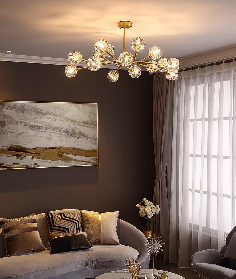Crystal Ball Round Cluster Chandelier - Lamp Outdoor