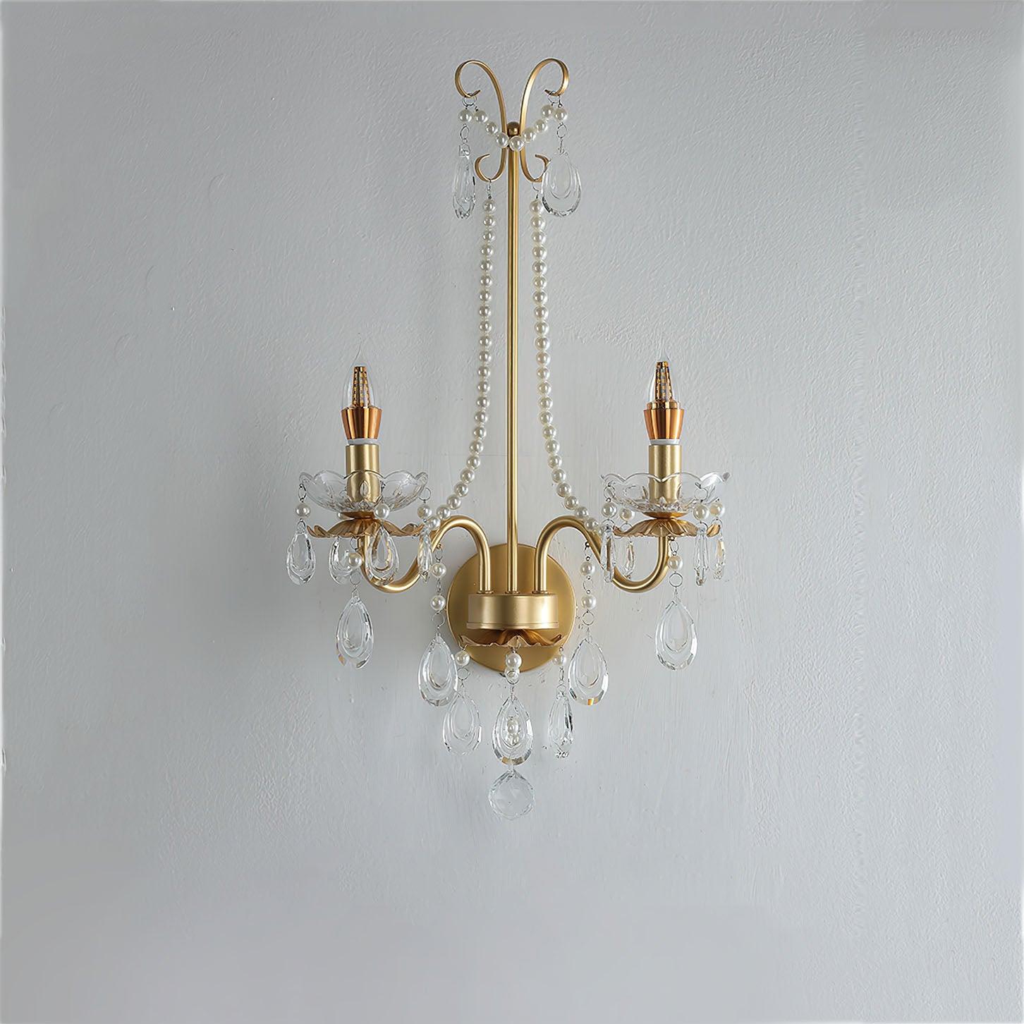 Crystal Pearl Chain Wall Lamp - Lamp Outdoor