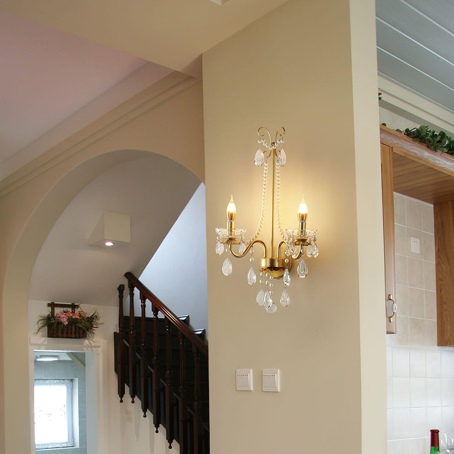 Crystal Pearl Chain Wall Lamp - Lamp Outdoor