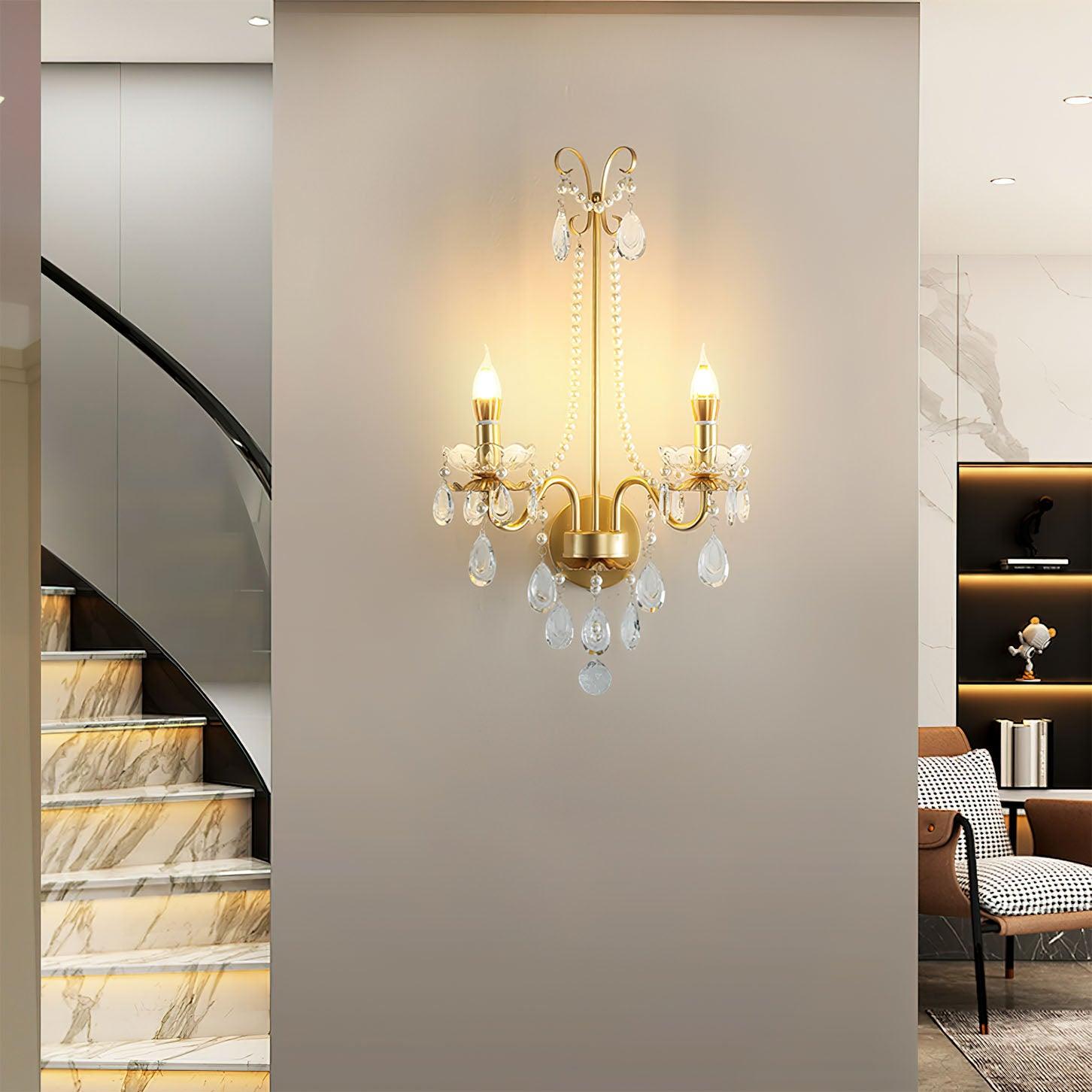 Crystal Pearl Chain Wall Lamp - Lamp Outdoor