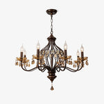 Enorel Vintage Bronze Crystal Chandelier - Lamp Outdoor