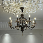 Enorel Vintage Bronze Crystal Chandelier - Lamp Outdoor