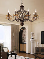 Enorel Vintage Bronze Crystal Chandelier - Lamp Outdoor