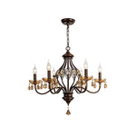 Enorel Vintage Bronze Crystal Chandelier - Lamp Outdoor
