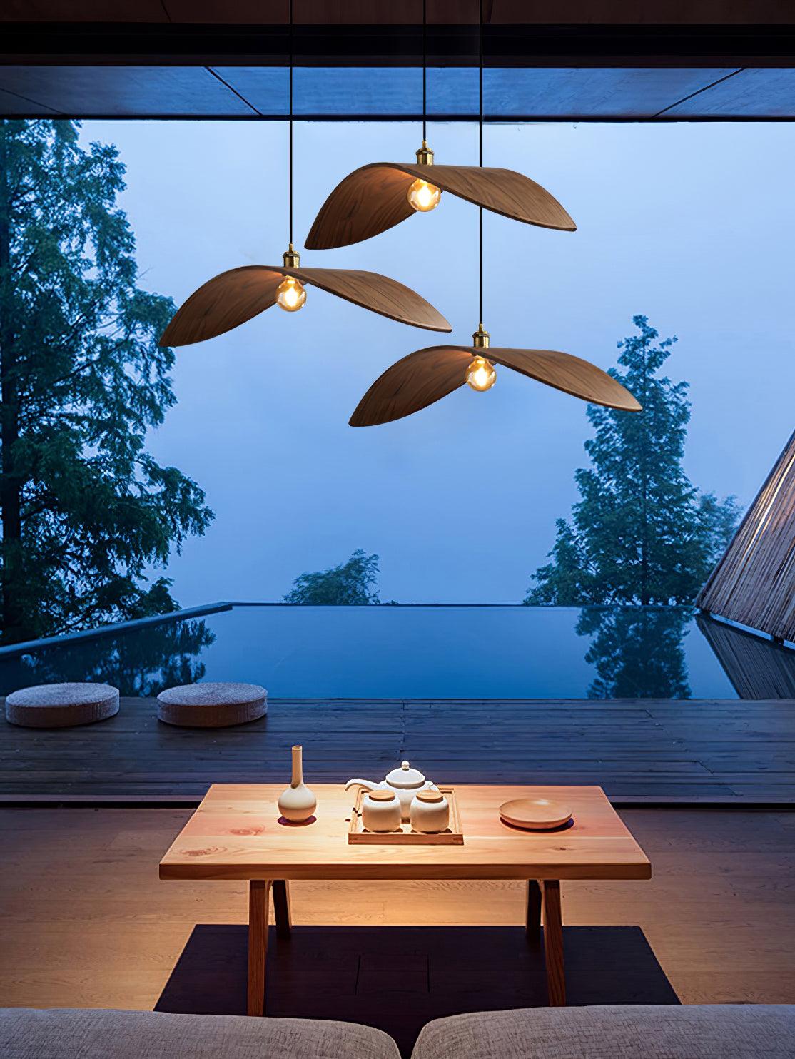 Curve Wooden Pendant Lamp - Lamp Outdoor