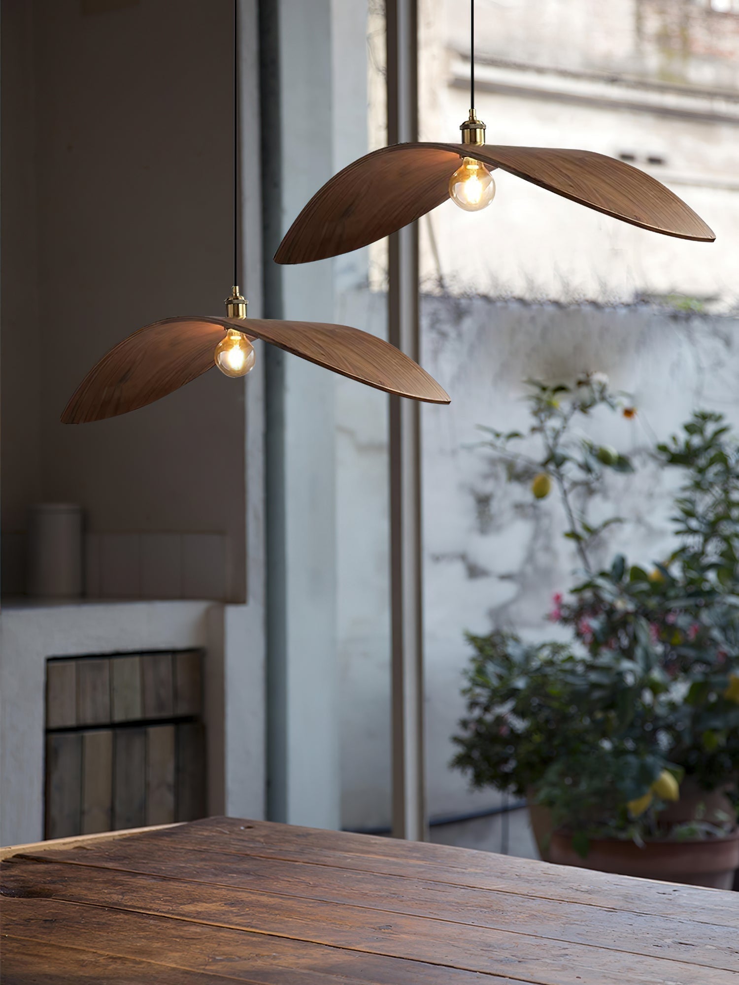 Curve Wooden Pendant Lamp - Lamp Outdoor
