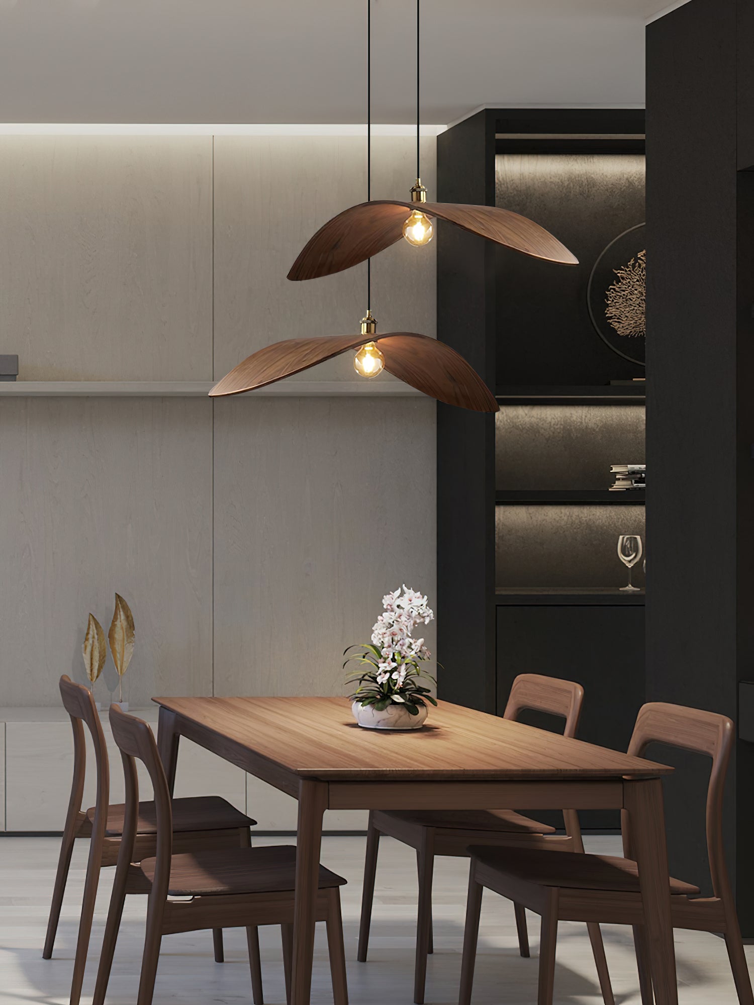 Curve Wooden Pendant Lamp - Lamp Outdoor