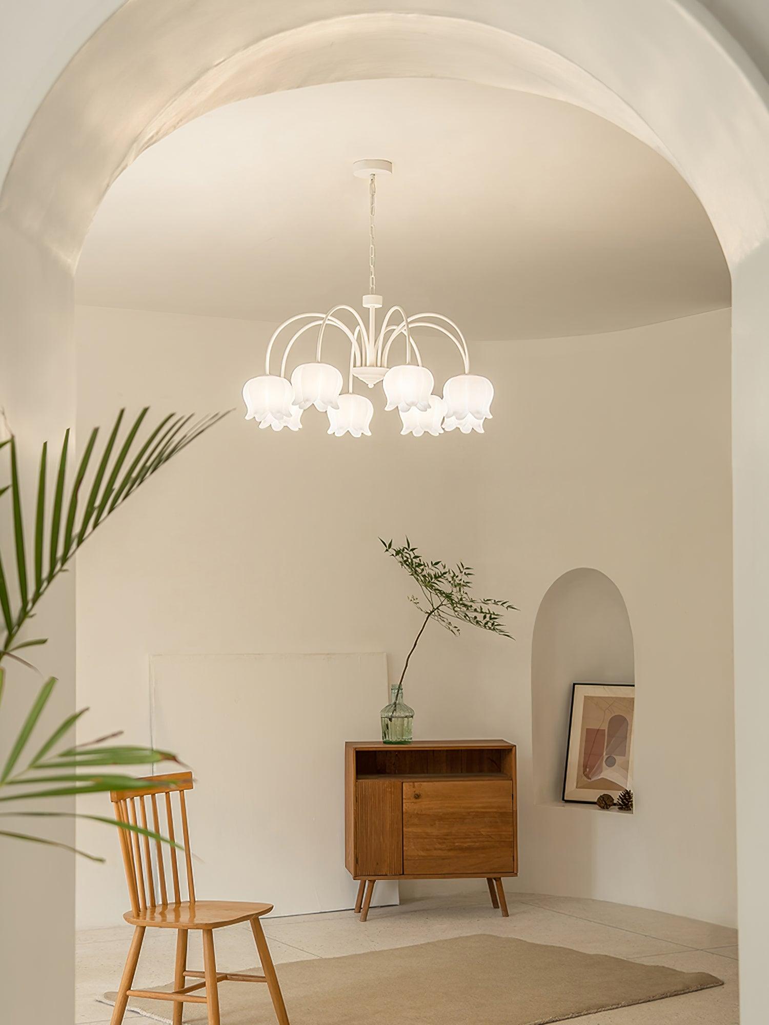Curved Arm Bell Chandelier - Lamp Outdoor