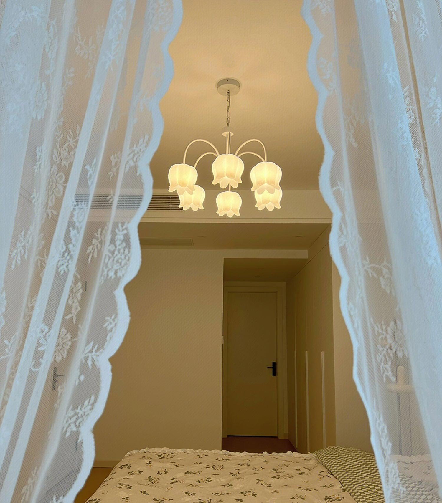 Curved Arm Bell Chandelier - Lamp Outdoor