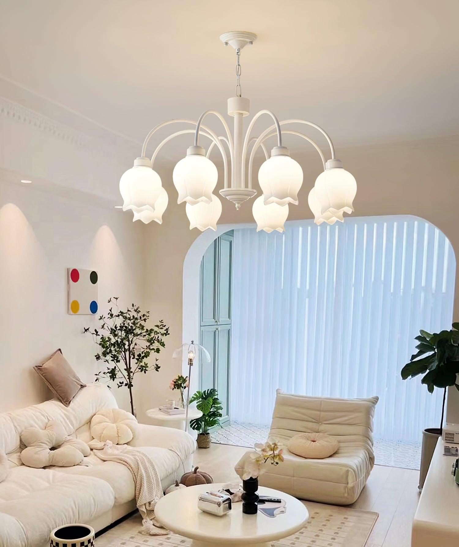 Curved Arm Bell Chandelier - Lamp Outdoor