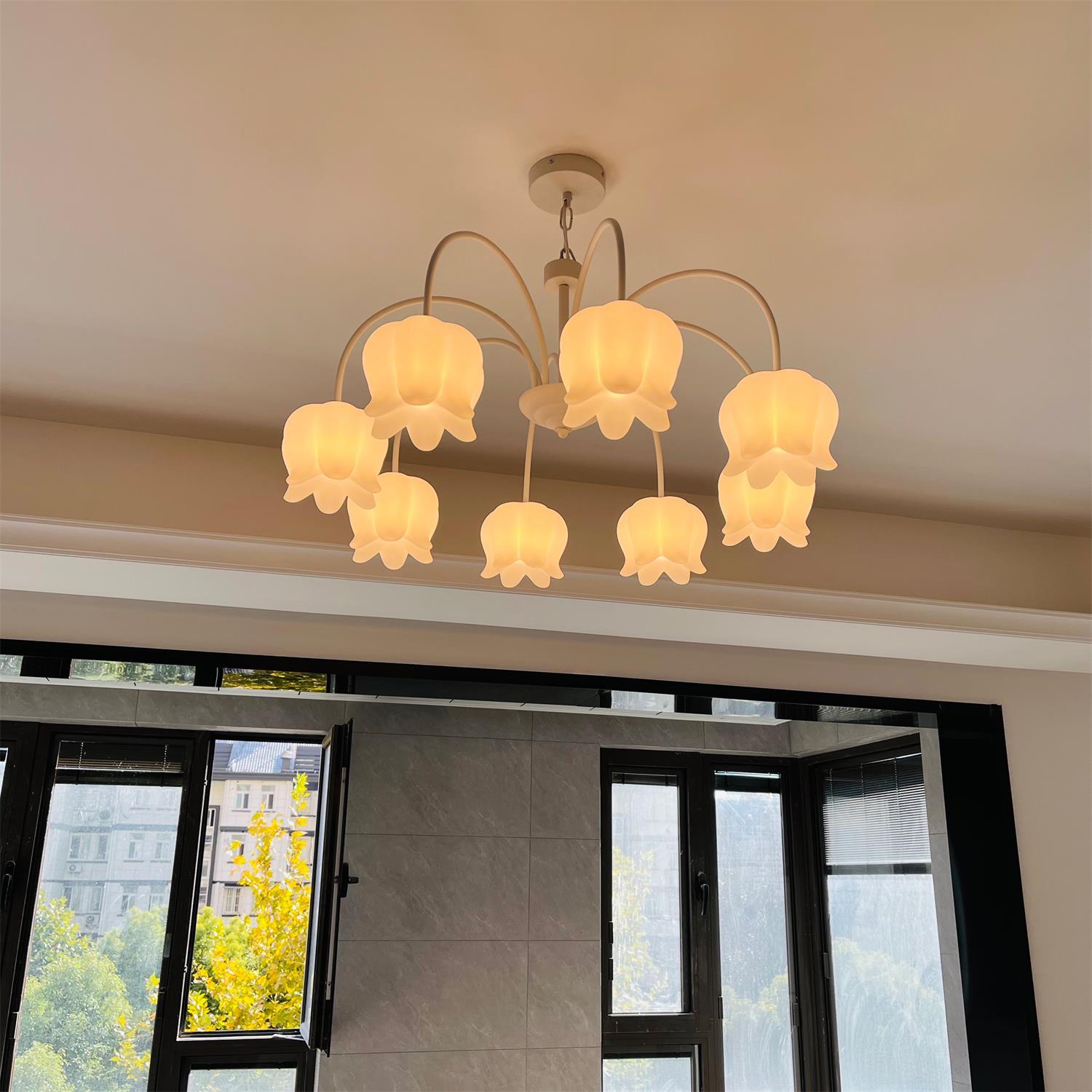 Curved Arm Bell Chandelier - Lamp Outdoor