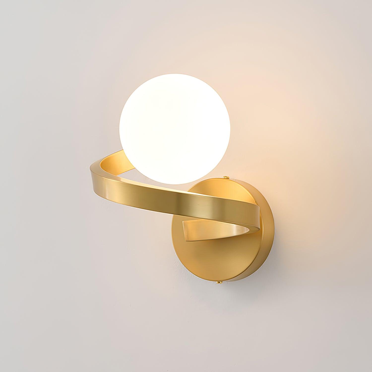 Curved Brass Wall Lamp - Lamp Outdoor