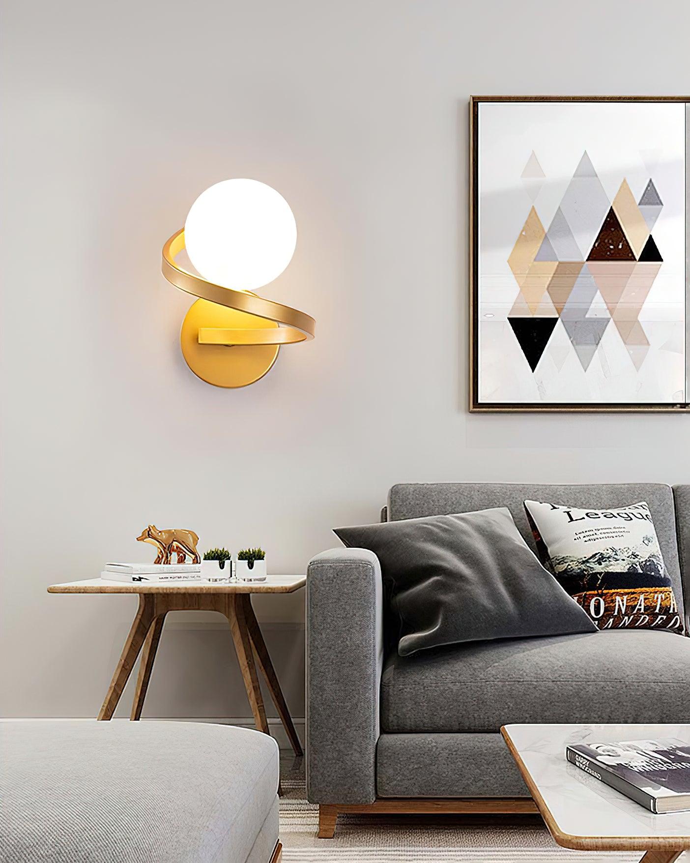 Curved Brass Wall Lamp - Lamp Outdoor
