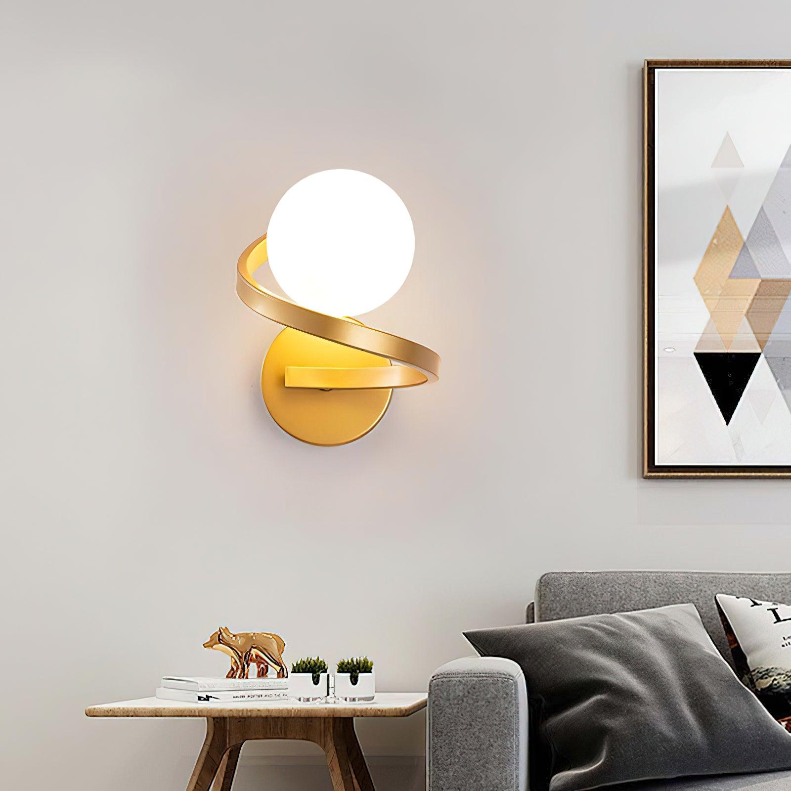 Curved Brass Wall Lamp - Lamp Outdoor
