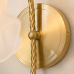 Curved Gooseneck Brass Glass Sconce - Lamp Outdoor