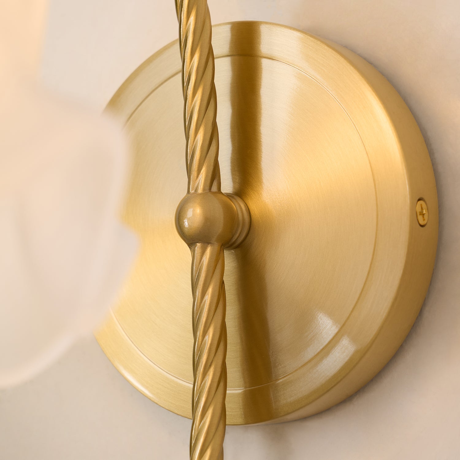 Curved Gooseneck Brass Glass Sconce - Lamp Outdoor