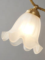 Curved Gooseneck Brass Glass Sconce - Lamp Outdoor